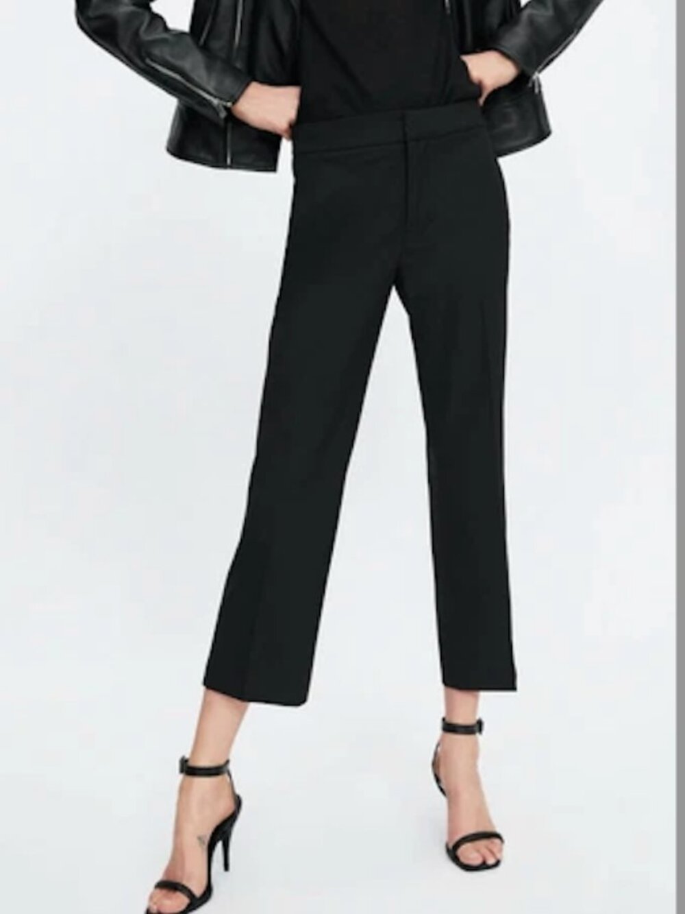 ZARA WOMEN’S FLARED TROUSERS SIDE POCKETS PANTS BLACK SZ 2 NWT